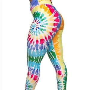 Feed Me Fight Me Tie Dye Leggings